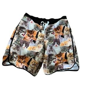 Bioworld Swim Crazy Cats‎ Bathing Suit Mens Board Shorts